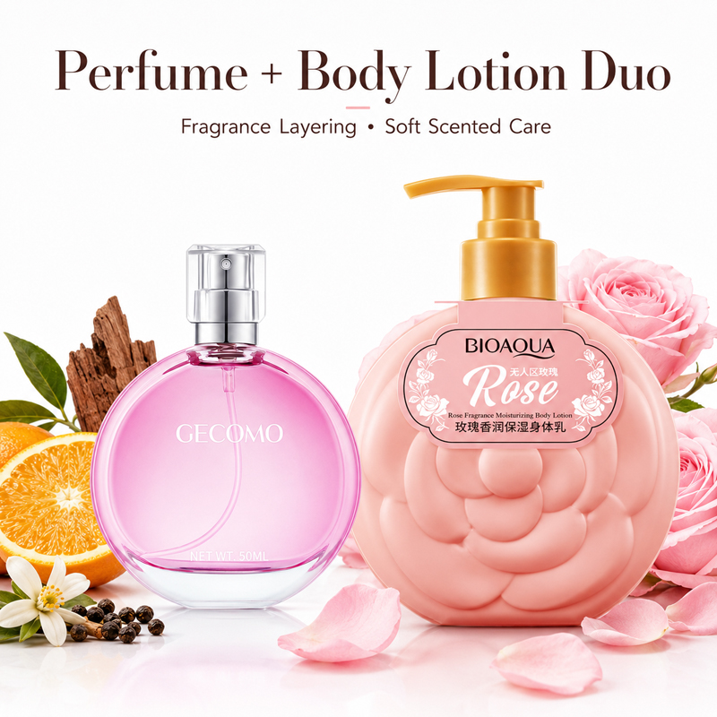 Women'S Perfume Rose Fragrance - GECOMO Kadın Parfüm Seti 50ml +